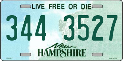NH license plate 3443527