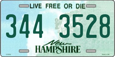 NH license plate 3443528