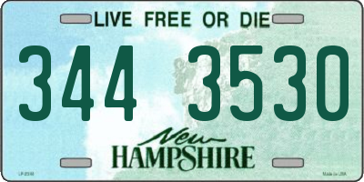 NH license plate 3443530