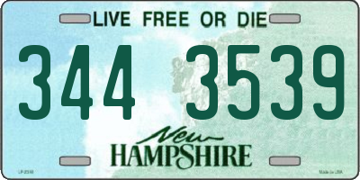 NH license plate 3443539