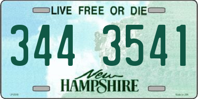 NH license plate 3443541