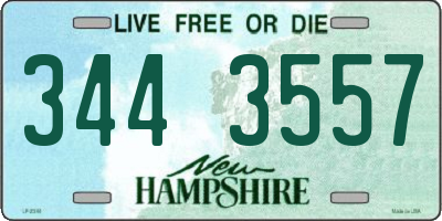 NH license plate 3443557