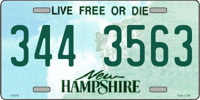 NH license plate 3443563