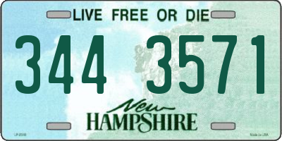 NH license plate 3443571