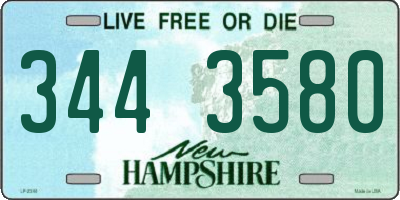 NH license plate 3443580