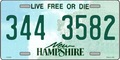 NH license plate 3443582