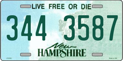 NH license plate 3443587