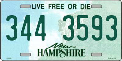 NH license plate 3443593