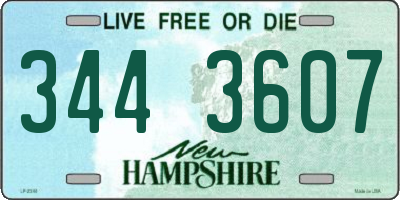 NH license plate 3443607