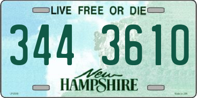 NH license plate 3443610