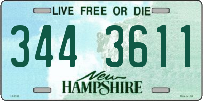 NH license plate 3443611
