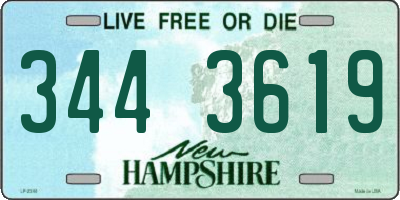 NH license plate 3443619