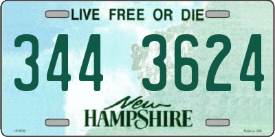 NH license plate 3443624