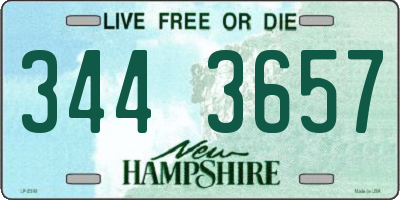 NH license plate 3443657