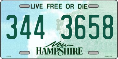NH license plate 3443658