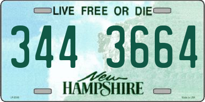 NH license plate 3443664