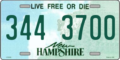 NH license plate 3443700