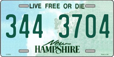 NH license plate 3443704