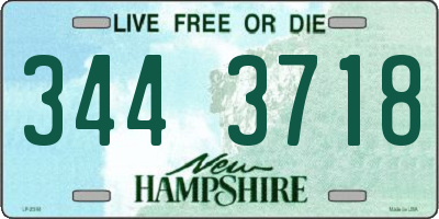 NH license plate 3443718