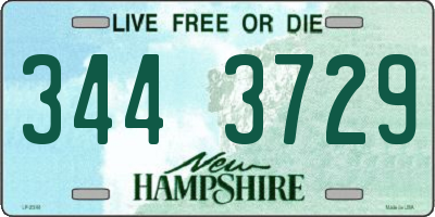 NH license plate 3443729