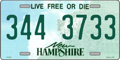 NH license plate 3443733