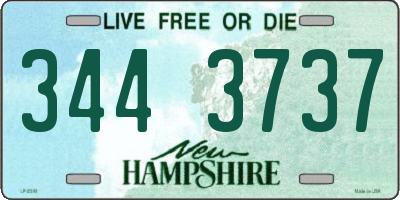 NH license plate 3443737