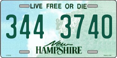 NH license plate 3443740