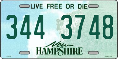 NH license plate 3443748