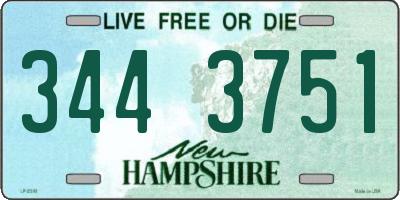 NH license plate 3443751