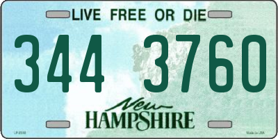 NH license plate 3443760