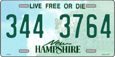 NH license plate 3443764