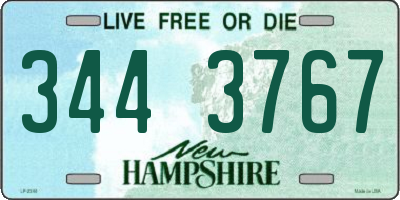 NH license plate 3443767