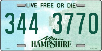 NH license plate 3443770