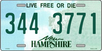 NH license plate 3443771