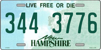 NH license plate 3443776