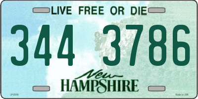 NH license plate 3443786