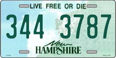 NH license plate 3443787
