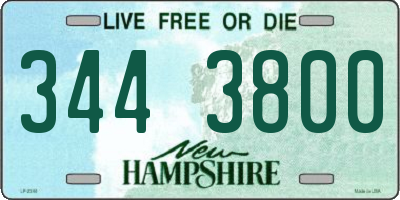 NH license plate 3443800