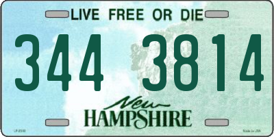 NH license plate 3443814