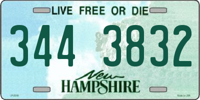 NH license plate 3443832