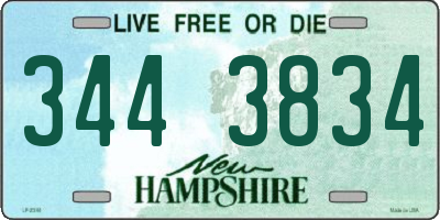 NH license plate 3443834
