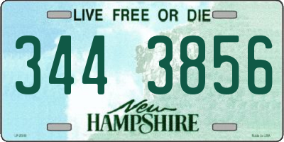 NH license plate 3443856