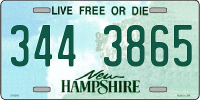 NH license plate 3443865