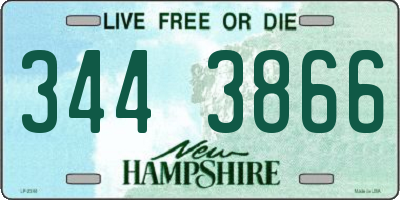 NH license plate 3443866