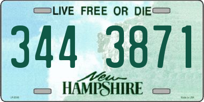 NH license plate 3443871