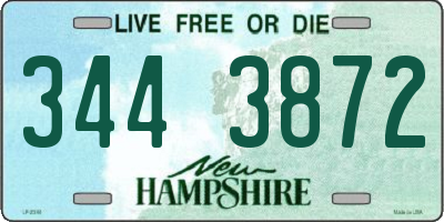 NH license plate 3443872