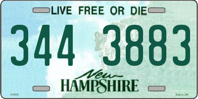 NH license plate 3443883