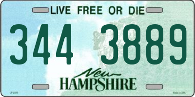 NH license plate 3443889