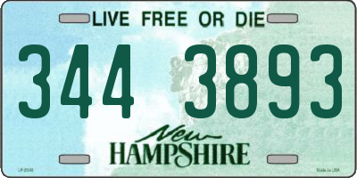 NH license plate 3443893