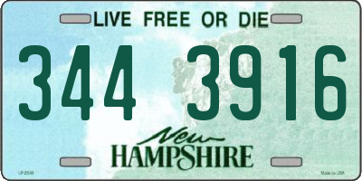 NH license plate 3443916